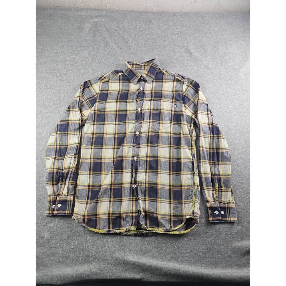 Stussy Shirt Mens Medium Plaid Button Up Long Sleeve Pocket
